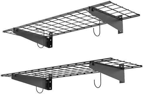 WALMANN 2-Pack Wall Mount Shelves, 45x15 in Wall Mounted Storage Shelves