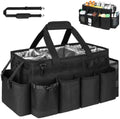 Cleaning Caddy Bag, Extra Large Cleaning Supply Bag for Housekeepers,Black