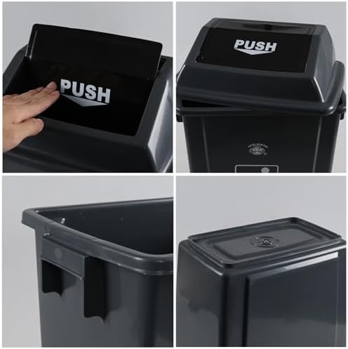 Kiddream 4 Packs 5 Gallons Swing Lid Garbage Can, Plastic Trash Can