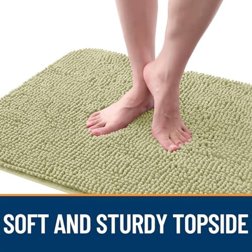 OLANLY Dog Door Mat for Muddy Paws 59x32, Super Absorbent Chenille Mud Mat