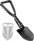 Outdoor Multi-use Folding Digging Shovel, 18.5 Inch Lightweight High Carbon Steel Spade with Ergonomic Grip, Ideal for Camping, Trekking, Yard Work & Unexpected Emergencies