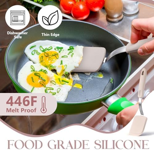 Small Silicone Spatula Mini Silicone Cookie Spatula, Khaki