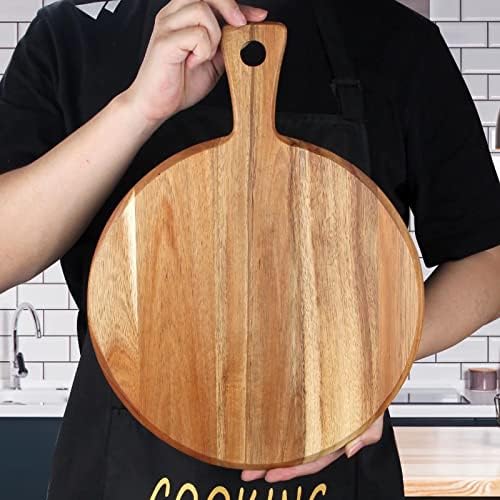 Acacia Wood Cutting Boards for Kitchen Round Chopping Charcuterie Boards