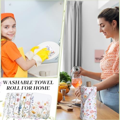 36 Pack Reusable Kitchen Cloths Cotton Towels, Wildflowers