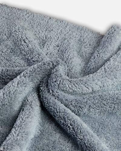 Adam's Borderless Grey Microfiber Towel (12pk) - Premium Ultra Soft Car Detailng Towel Cloths, 480gsm - Safe for Car Wash, Home Cleaning & Pet Drying Cloths (16 Inch x 16 Inch)