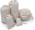 100Pcs 8 x 10 Inches Premium Cotton Muslin Double Drawstring Bags, Reusable Bag Natural Cotton Bags with Drawstring Produce Bags Bulk Gift Bag Jewelry Pouch for Party Wedding Home Storage