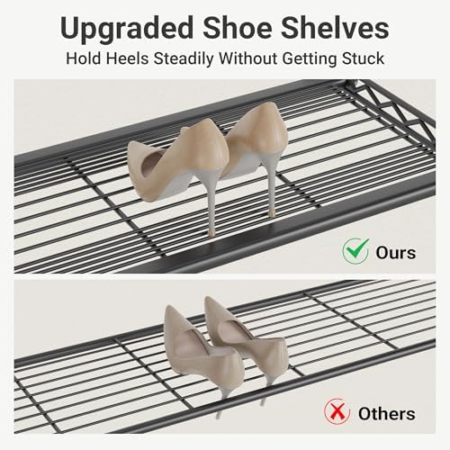 VIPEK S4 Clothes Rack with Shoe Shelves for Bedroom/Walk-In Closet, Black