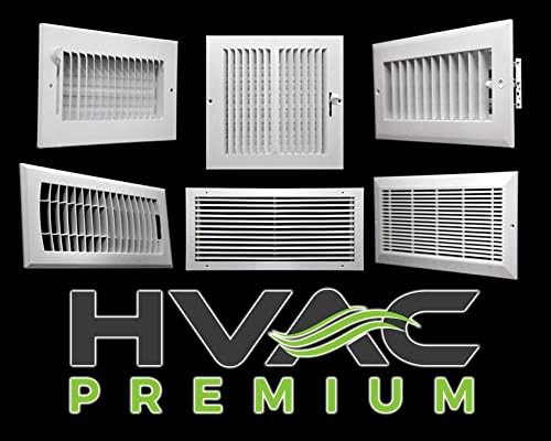 24" X 24" ADJUSTABLE AIR SUPPLY DIFFUSER - HVAC Vent Cover Sidewall or Ceiling - Grille Register - High Airflow - White [Outer Dimensions: 25.75"w X 25.75"h]