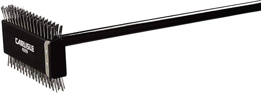 SPARTA 4029000 Stainless Steel Grill Brush, Grill Scraper With Metal Bristles, 30.5 Inches, Black, (Pack of 6)