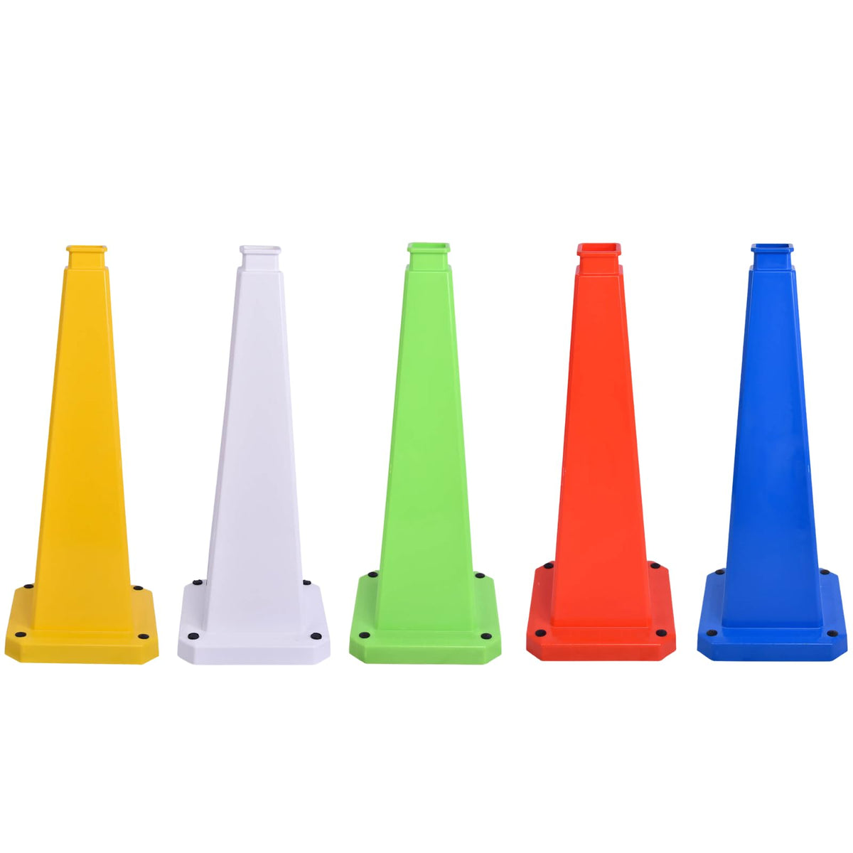 6 Pack 36 Inch Solid Safety Cone