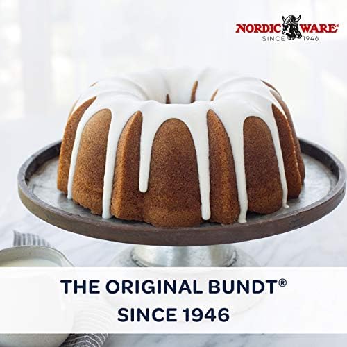 Nordic Ware Anniversary Bundt 12 Cup, Gold (Pack of 3)