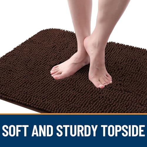 OLANLY Dog Door Mat for Muddy Paws 59x35, Super Absorbent Chenille Mud Mat