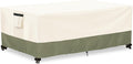 Outdoor Coffee Table Cover 36 W x 24 D x 16 H Inches,600D Heavy Duty Waterproof Outdoor Table Cover,Patio Rectangle Table Covers,Beige