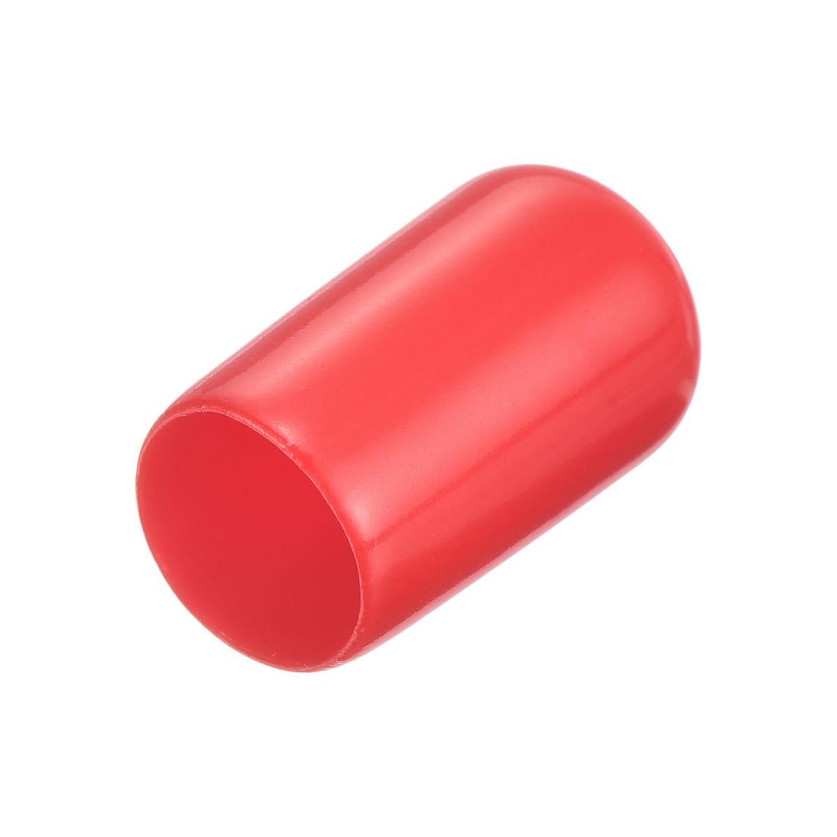 20pcs Rubber End Caps 10.5mm ID Vinyl Round Tube Bolt Cap Cover Thread Protectors Red