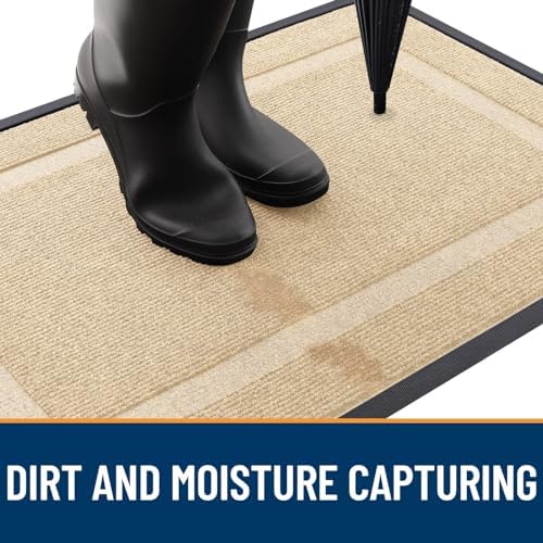 OLANLY Front Door Mat Outside 71x30, All-Season Heavy-Duty Rubber Doormat