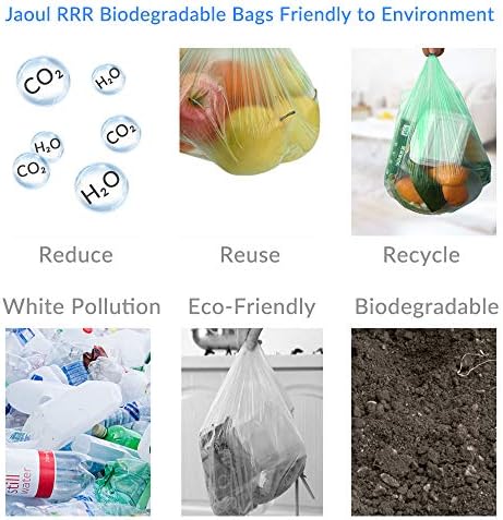 Jaoul Trash Bags 2.6 Gallon, Small Garbage Bags, Strong & Unscented Mini Trash Bags for Kitchen, Bathroom, Office, Restroom, Car, Green, 80 Counts