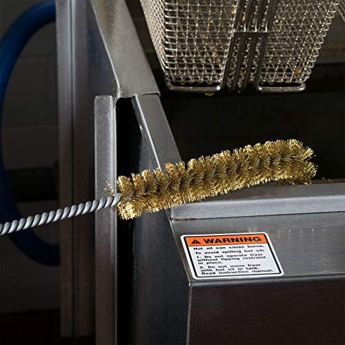 Brushtec B53C L Shape, 3 Pack, High Temperature Deep Fryer Cleaning Brush, Metal Bristles, Pack of 3