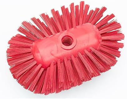 SPARTA Tank and Kettle Scrub Brush Heavy-Duty Tile Brush, Color-Coded and Handle Compatible (Sold Separately) for Optimal Access In Spacious Containers, Plastic, 5.25 X 7.5 Inches, Red
