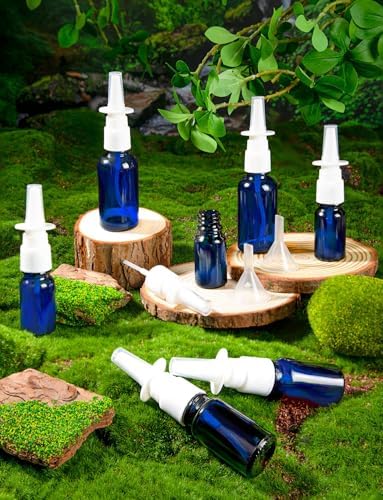 10 Pcs Nasal Spray Bottle Glass Empty Refillable