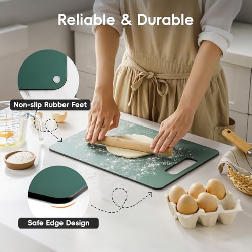 Wood Fiber Cutting Board Set of 2, Dishwasher Safe, Non-Toxic, BPA-Free