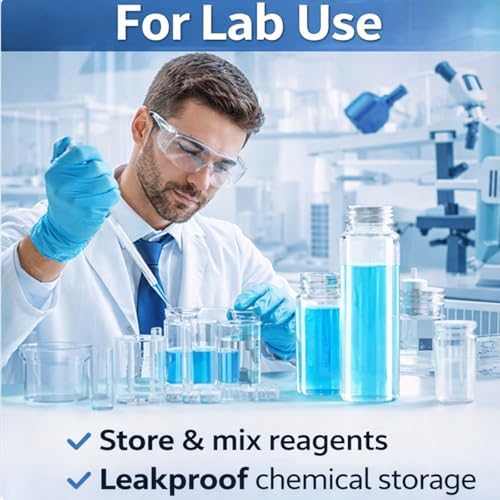 Tatuo 1 Pcs 8 oz 250ml Polypropylene Reagent Bottle Plastic Sample Bottles with Screw Caps Translucent PP Sample Containers with Lid for Liquids, Laboratory, Storage at Home