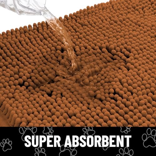Smiry Dog Door Mat for Muddy Paws, Absorbent Non Slip Dirt Trapper, 30x20