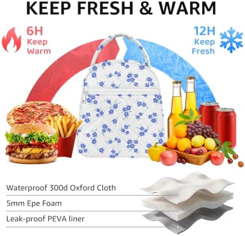 Paquesta Lunch Bag Women Stylish Quilted Lunch Boxes for Adult