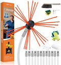 Bluesea 39 Feet Chimney Sweep Kit, Ergonomic Chimney Cleaning System with Strong Brush, Extends Up to 39 Feet, Includes 12 Flexible Chimney Rods