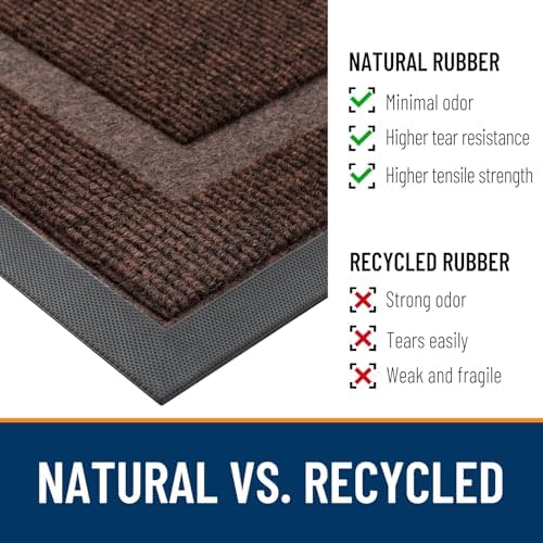 OLANLY Front Door Mat Outside 35x30, All-Season Heavy-Duty Rubber Doormat