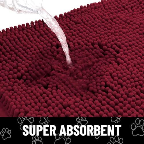 Smiry Dog Door Mat for Muddy Paws, Absorbent Non Slip Dirt Trapper, 70x24