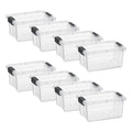 Clear Storage Boxes with Lids (8 Count)