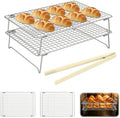 2-Tier 304 Stainless Steel Cooling Rack for Baking, 13"x9"x2.17"
