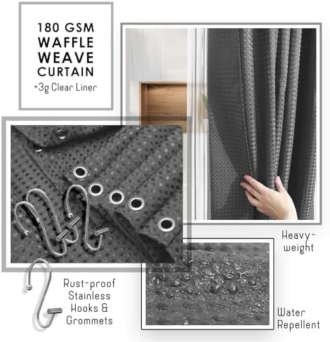 Clara Clark Bathroom Set, Shower Curtain Set, Bathroom Accessory Set