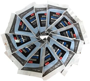 Maxshine 12 Pack Microfiber Towel - Zero Crazy Edgeless (380GSM), Blue with Black Border, 16”x24” - Professional Rinse-Free, Scratch-Free Drying Towels for Cars - Car Detailing
