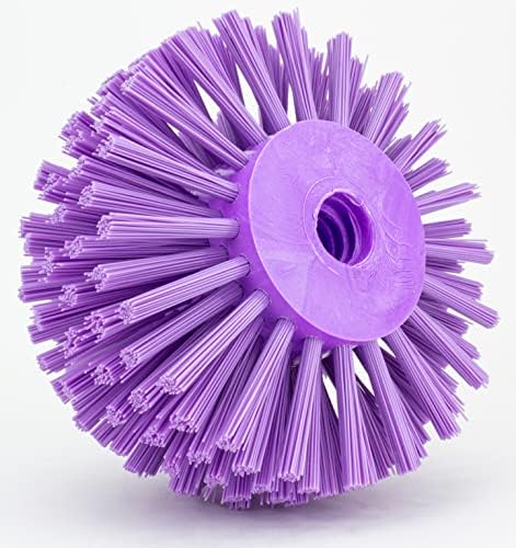 SPARTA Industrial Tank Brush Head Pipe Brush Head, Drain Brush with 3/4" Thread Hole (Handle Not Included) for Commercial Use, Plastic, 5 x 3.9 Inches, Purple - (Pack of 1)
