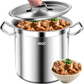 Stockpots 40QT Large Stock Pot - Stainless Steel Stockpot with Lid, Heavy Duty Tri-Ply Bottom Commercial Grade Soup Pot for Cooking Soup Stew Big Pot for Boiling Canning Pot, Deep Cookware