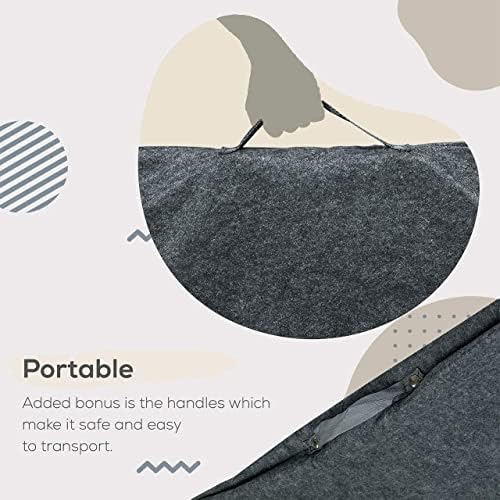 Dining Table Leaf Storage Bag Ultra Soft and Thick Premium Quality Felt Secure Fits 8 x 48 Table Leafs (14" x 50" (2 Pack))