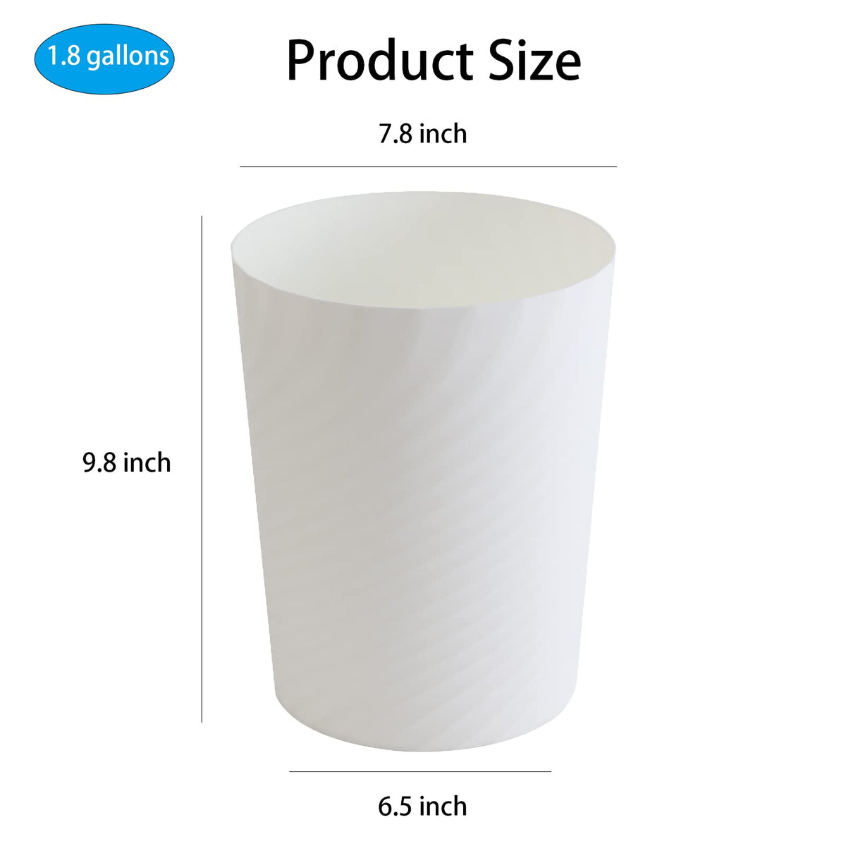 Plastic Small Trash Can Wastebasket (3 Count)