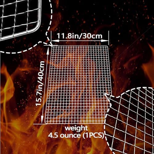 Grill Topper, 20 Pcs Disposable Grill Grates, 11.8 x 15.7 Inch Baking Rack