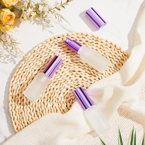 Roshtia 30 Pcs Glass Spray Bottle, 1 oz, Purple