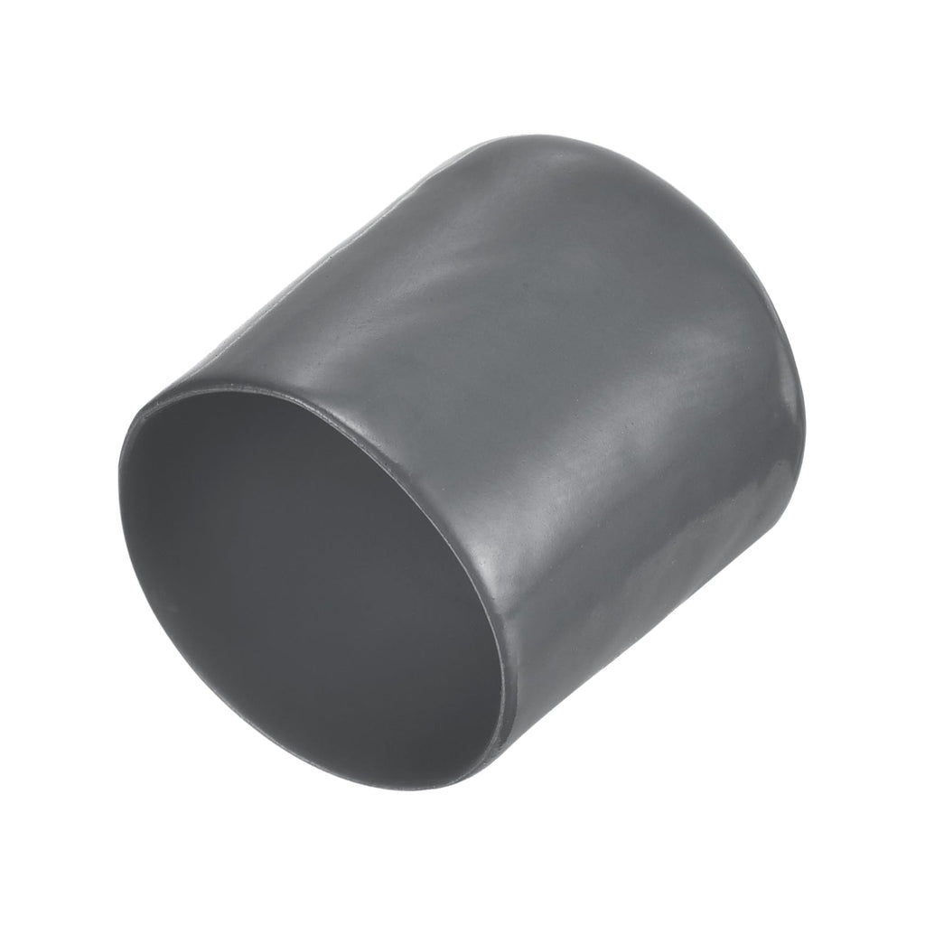 20pcs Rubber End Caps 27mm ID Vinyl Round Tube Bolt Cap Cover Thread Protectors Dark Grey