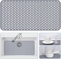 Bestjing Silicone Sink Protectors for Kitchen Sink-28.4"x 14.3", Gray