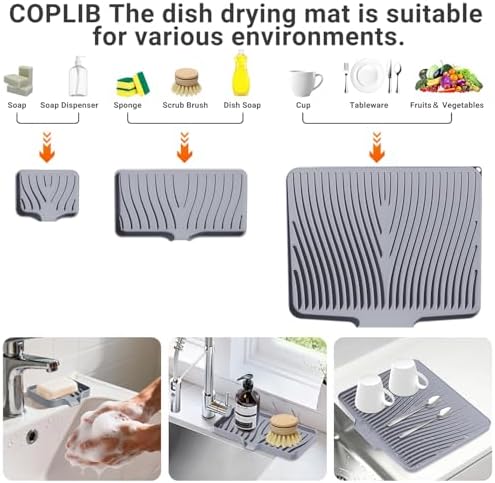 Silicone Dish Drying Mat for Kitchen counter