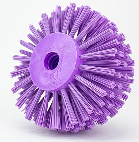 SPARTA Industrial Tank Brush Head Pipe Brush Head, Drain Brush with 3/4" Thread Hole (Handle Not Included) for Commercial Use, Plastic, 5 x 3.9 Inches, Purple - (Pack of 1)