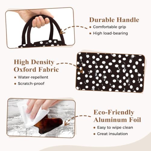 DALINDA Lunch Bag Lunch Box for Women Men, Insulated Lunch Bags Water-Resistant Cute Cooler Lunch Tote Bag, Reusable Large Capacity for Work Travel Picnic