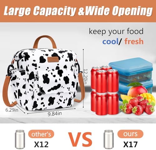 Joymee Insulated Lunch Bag For Women Reusable Leakproof - Cow