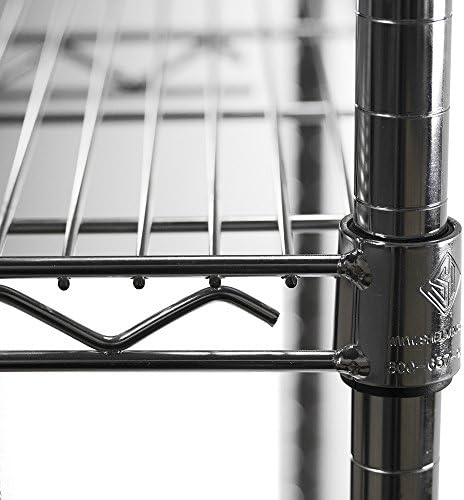 Shelving Inc. 14" d x 18" w Chrome Wire Shelving with 2 Tier Shelves, Weight Capacity 800lbs Per Shelf