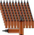 Tanlade 2 oz Plastic Squeeze Bottles with Twist Cap, Brown, 200 Pcs