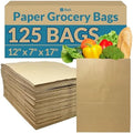 Reli. Paper Grocery Bags (125 Pcs Bulk) (12x7x17)
