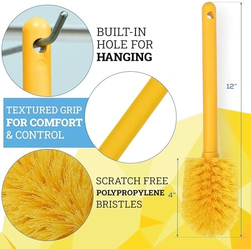 KLEEN HANDLER Goblet Cleaning Brush with Non Scratch Bristles, 1 Pack